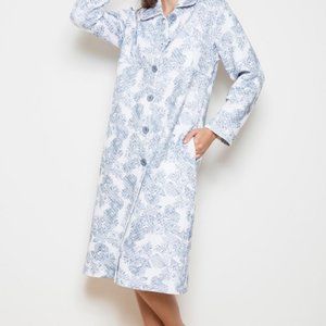 Cottonreal small quilted cotton robe nightgown nwt